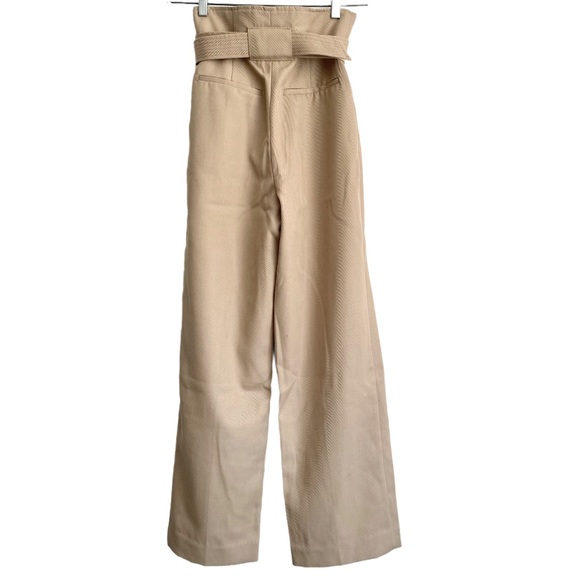 H&M TREND Wool Blend High Waisted Belted Trousers - Picture 3 of 6